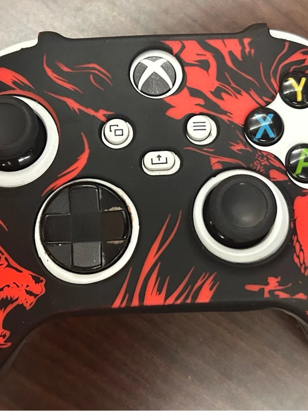 Xbox Wireless Controller with Red Skull Graphic
